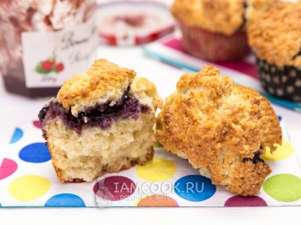 Мягкие маффины за 30 минут с джемом на любой вкус