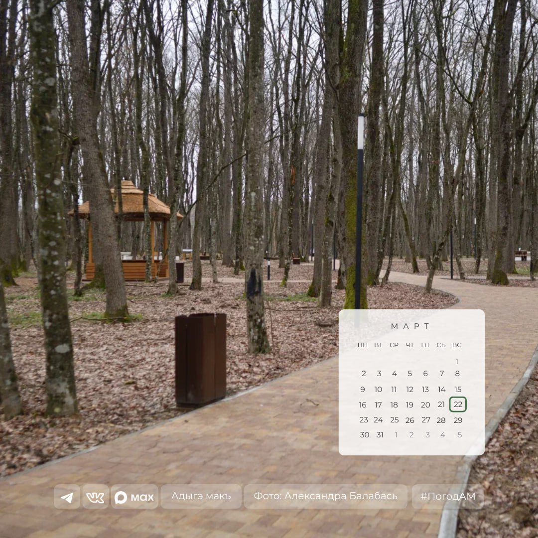 Доброе утро!. 22 марта в Адыгее солнечная погода