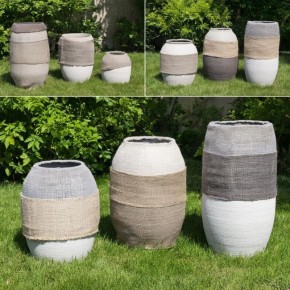 Бетонные вазоны: Как создать уникальные изделия из тканевых остатков