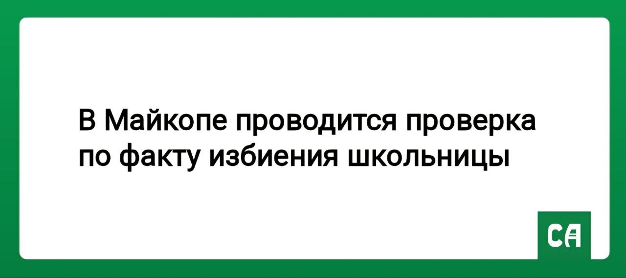 В Майкопе проводится проверка по факту избиения школьницы