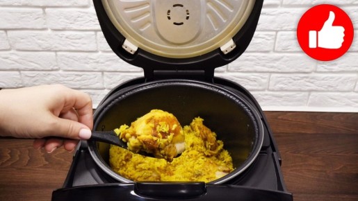 Идеальный обед: Рис с куриными бедрышками в мультиварке