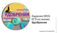 Задание №25 ЕГЭ по химии: Удобрения в центре внимания