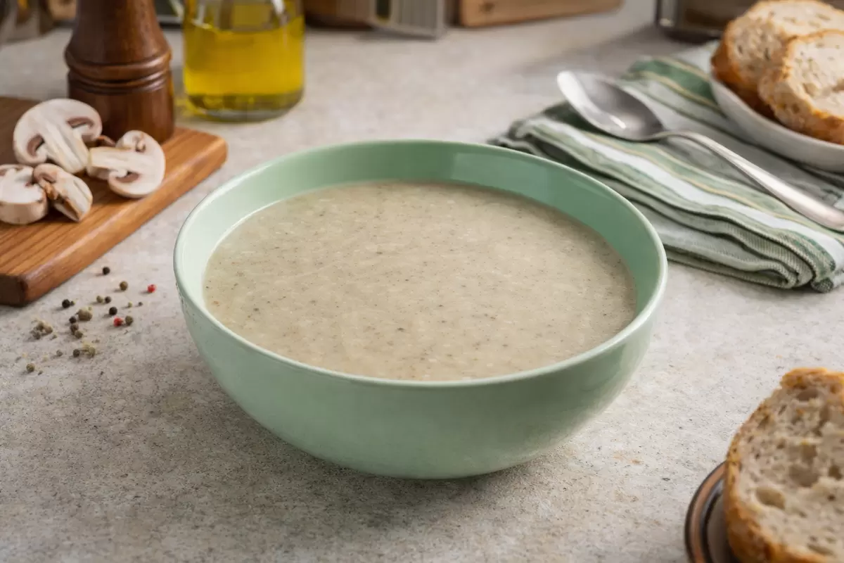 Грибной суп-пюре с курицей, который полюбят дети