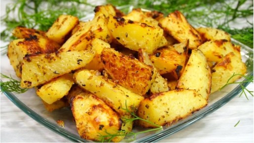 Золотистый картофель с горчичным соусом