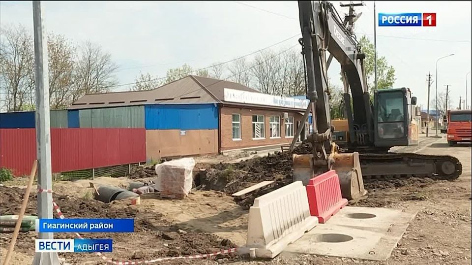 Главная улица станицы Дондуковской Гиагинского района обновляется по федеральной программе «Комплексное развитие сельских территорий»