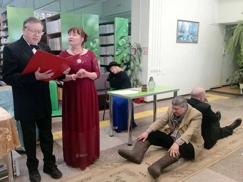 17 июня 2026 года в Адыгейской республиканской специальной библиотеке для слепых инклюзивная театральная студия «Отражение» представила премьеру одноактной пьесы-шутки Антона Павловича Чехова «Юбилей» 17 июня 2026 года в Адыгейской республиканской специальной библиотеке для слепых инклюзивная театральная студия «Отражение» представила премьеру одноактной пьесы-шутки Антона Павловича Чехова «Юбилей»