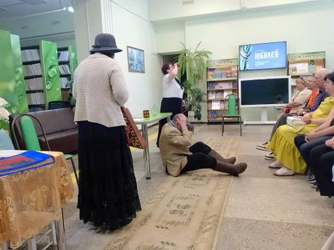 17 июня 2026 года в Адыгейской республиканской специальной библиотеке для слепых инклюзивная театральная студия «Отражение» представила премьеру одноактной пьесы-шутки Антона Павловича Чехова «Юбилей» 17 июня 2026 года в Адыгейской республиканской специальной библиотеке для слепых инклюзивная театральная студия «Отражение» представила премьеру одноактной пьесы-шутки Антона Павловича Чехова «Юбилей»