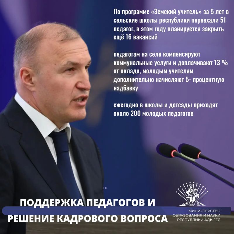 В рамках отчета Главы Республики Адыгея о результатах 2025 года Мурат Кумпилов подчеркнул развитие сферы образования В рамках отчета Главы Республики Адыгея о результатах 2025 года Мурат Кумпилов подчеркнул развитие сферы образования
