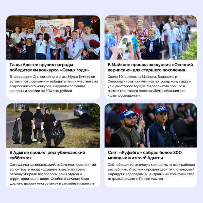 Главные события прошедшей недели: Главные события прошедшей недели: